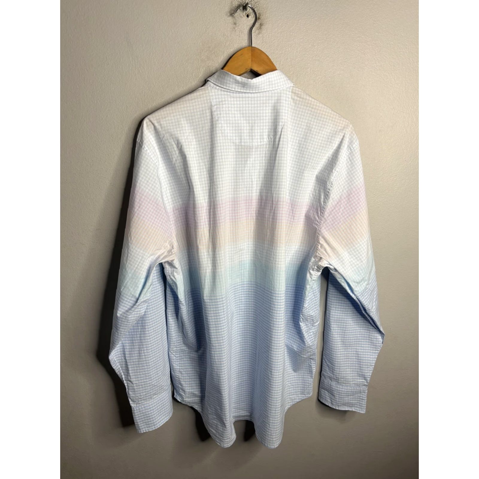 Tommy Bahama Tommy Bahama Shirt Mens Large Blue Sarasota Stretch Gingham Pastel Ombre Cotton Size US L / EU 52-54 / 3 - 5 Thumbnail