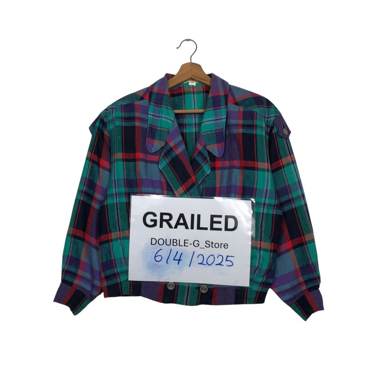 📌Vintage Bomber Jacket Chalet Blanc Tartan Issey Miyake