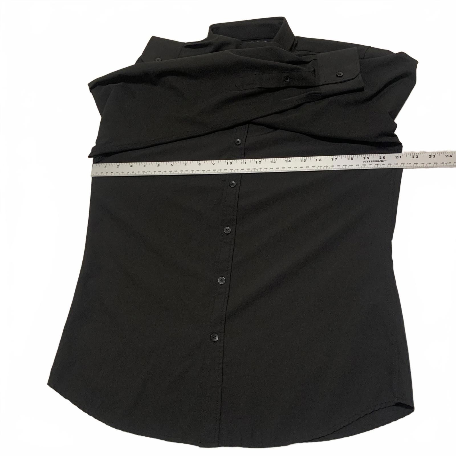 Other Rugby University Men's M Black Long Sleeve Dress Shirt Size 38R - 10 Thumbnail