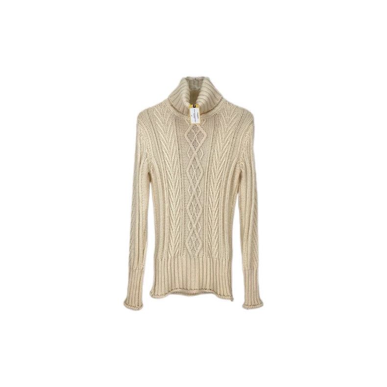 Thom Browne Thom Browne Size 38Beige classic logo twist wool sweater 25 Size US XXS / EU 40 - 1 Thumbnail
