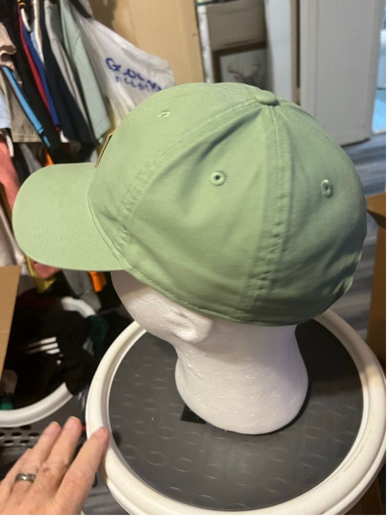 Carhartt Men's Carhartt Green & Brown Leather Patch Baseball Hat Size ONE SIZE - 3 Thumbnail