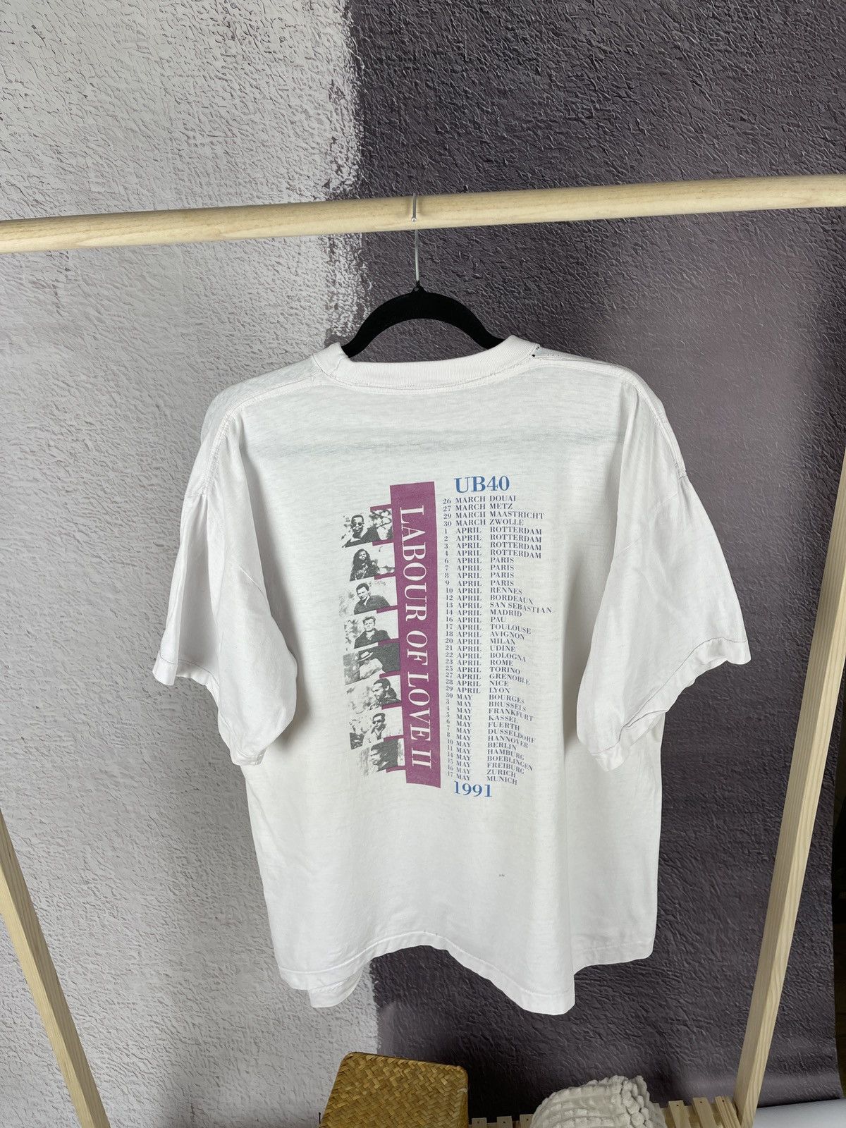 Band Tees Vintage 1990 UB40 Labour of Love II European tour 1991 tee Size US L / EU 52-54 / 3 - 2 Thumbnail