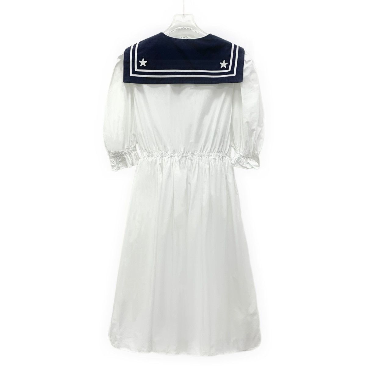 Miu Miu Miu Miu White Sailor Collar Cotton Short Sleeve Dress K26WX Size M / US 6-8 / IT 42-44 - 2 Thumbnail