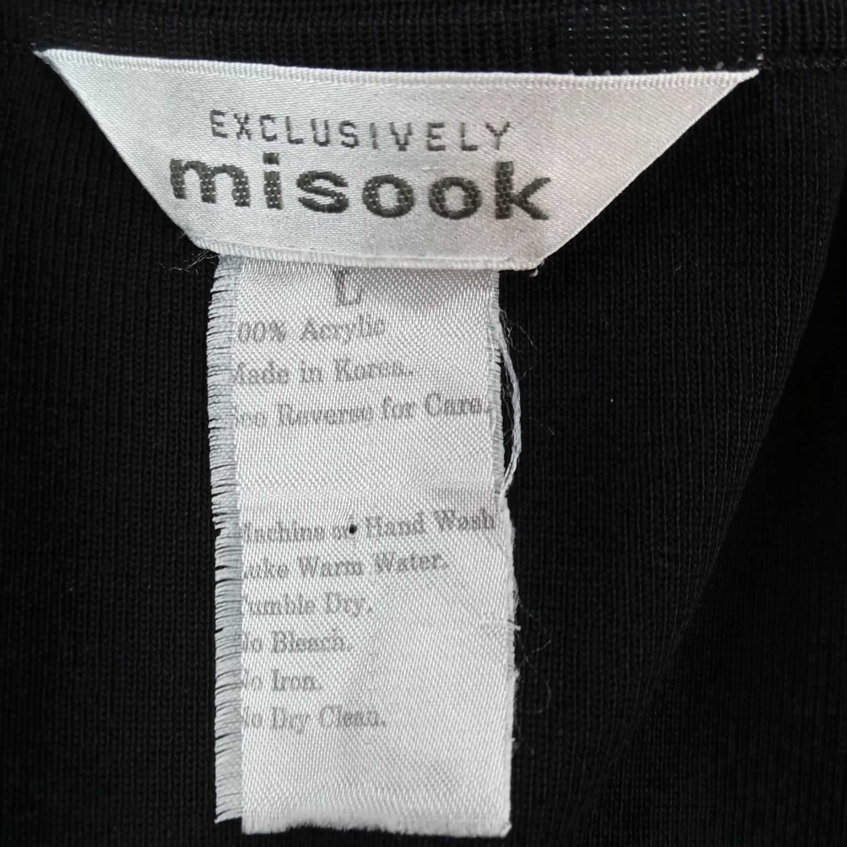 Vintage Exclusively Misook Open Front Knit Flowy Cardigan Sweater Womens Large Black Size L / US 10 / IT 46 - 5 Thumbnail