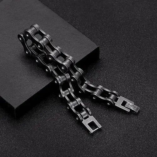 Jewelry Vintage Bicycle Chain Wide Bracelet Punk Gothic Rock Size ONE SIZE - 4 Thumbnail