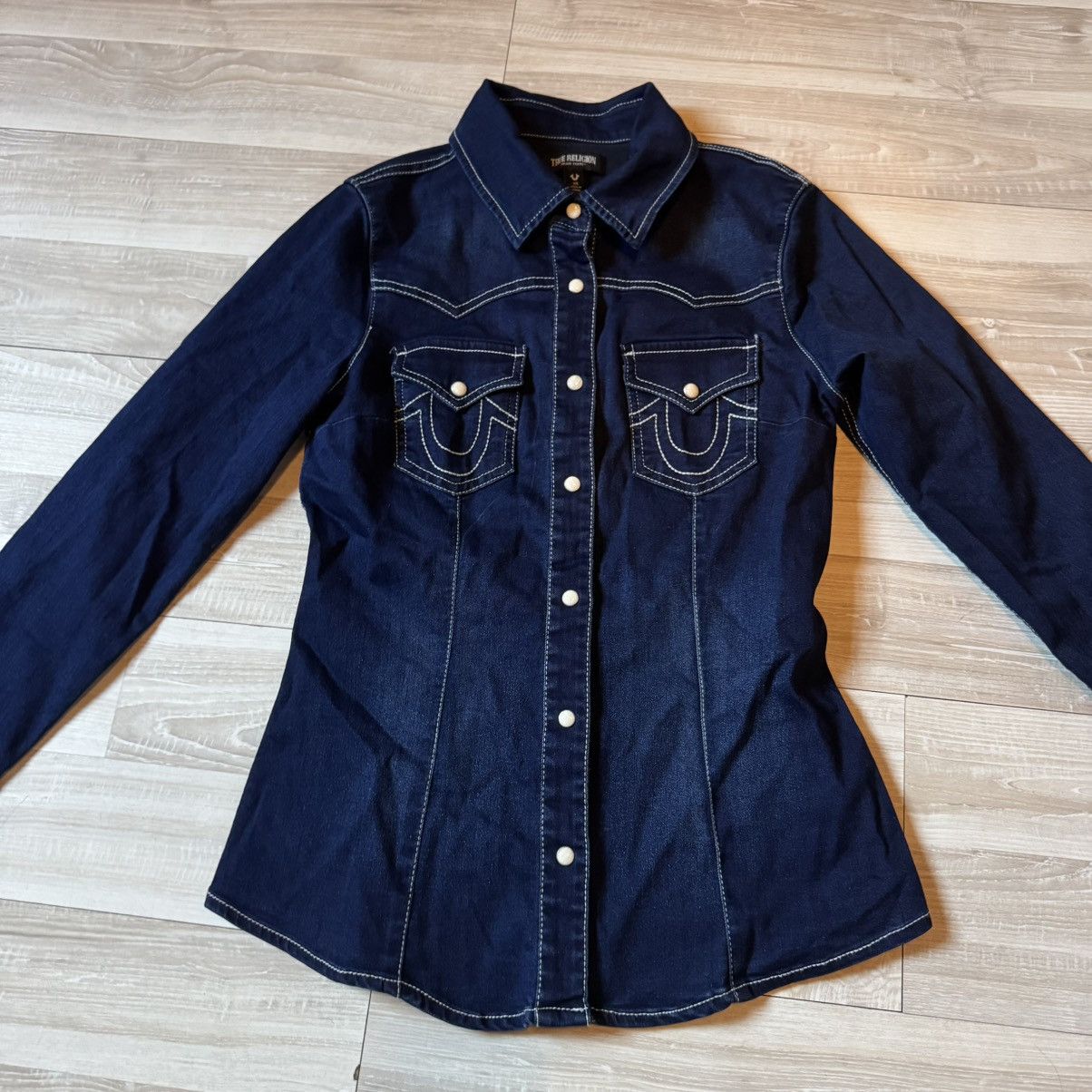 True Religion True Religion Western Denim Shirt Size XS / US 0-2 / IT 36-38 - 2 Thumbnail