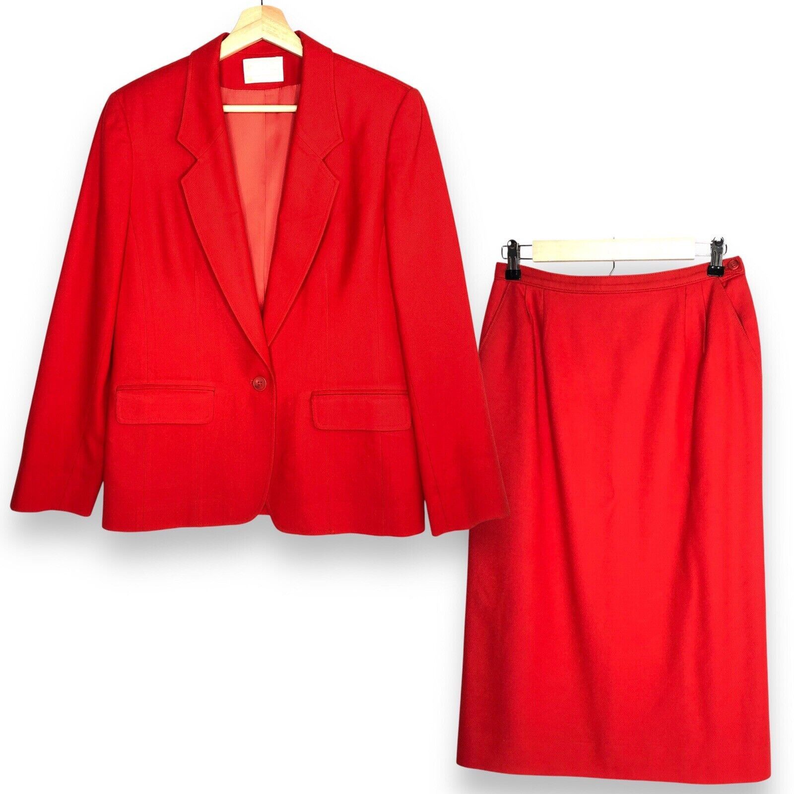 Pendleton Women Career Wool Suit Set Blazer Sz 10 Skirt Sz12