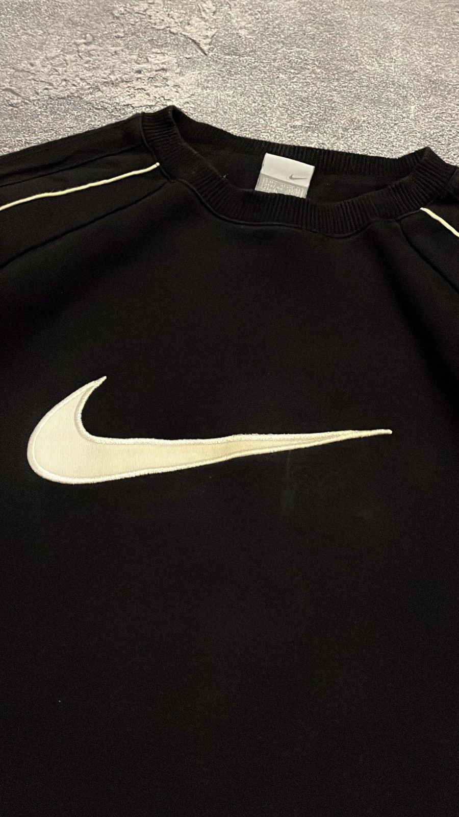 Nike × Vintage 00s Black Nike Vintage Big Logo Oversize Hoodie Y2K Size US L / EU 52-54 / 3 - 4 Thumbnail