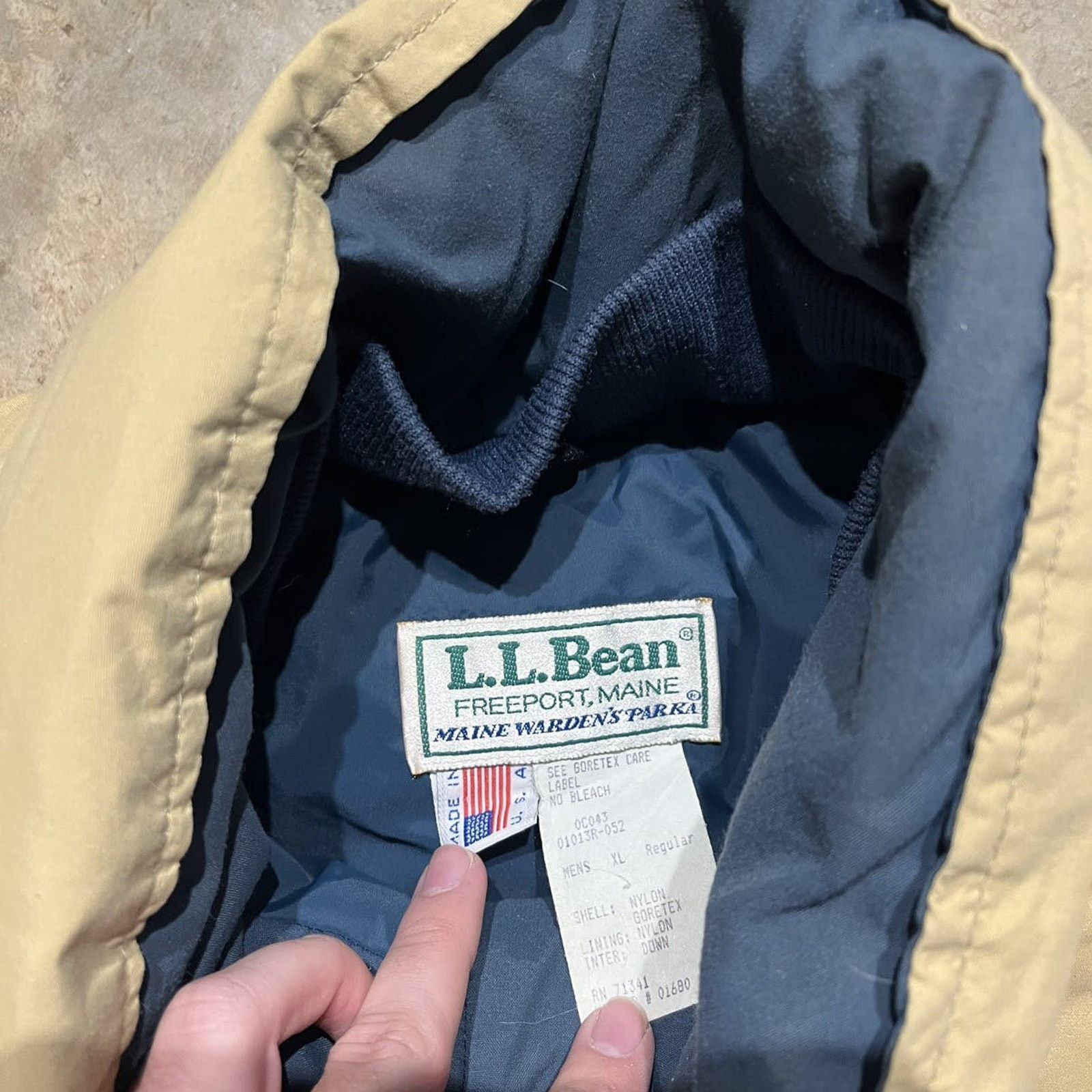 L.L. Bean × Made In Usa × Vintage Vintage 80s LL Bean Beige Maine Warden's  Parka Coat Gore-Tex | Grailed