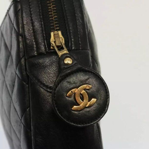 Chanel CHANEL Matelasse Chain Shoulder Bag Lamb Skin Black Size ONE SIZE - 5 Thumbnail