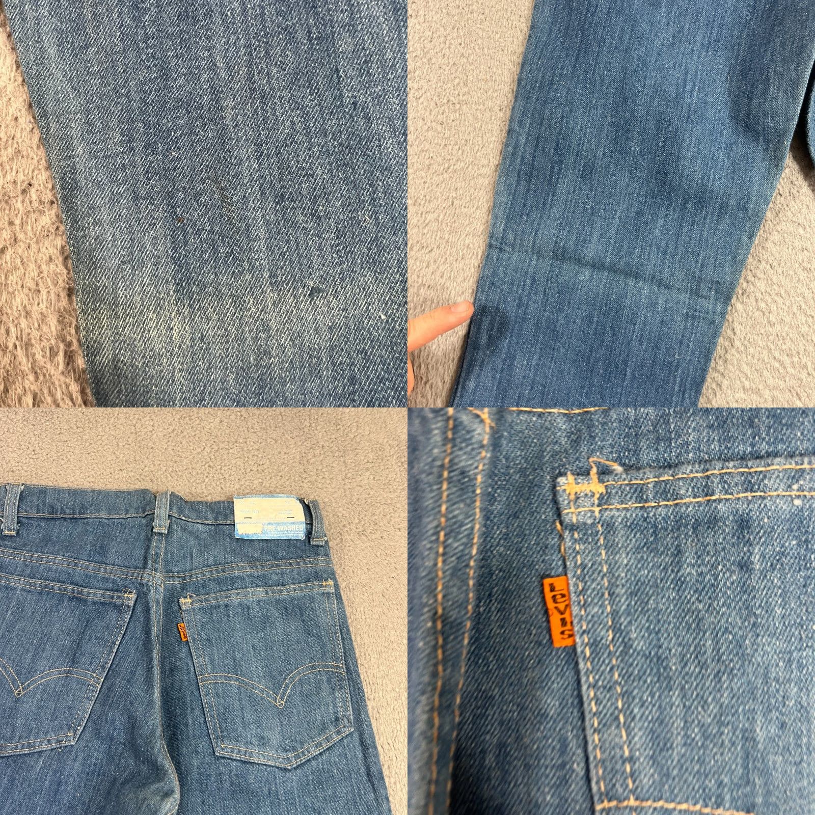 Levi's VINTAGE Levi's Jeans Flared Denim 28x34 Blue Bell Bottom 70s 80s Rock Hippie USA Mens Regular 5-Pocket Spring Summer Fall Winter Mid Rise Button Zip Size US 28 / EU 44 - 9 Thumbnail
