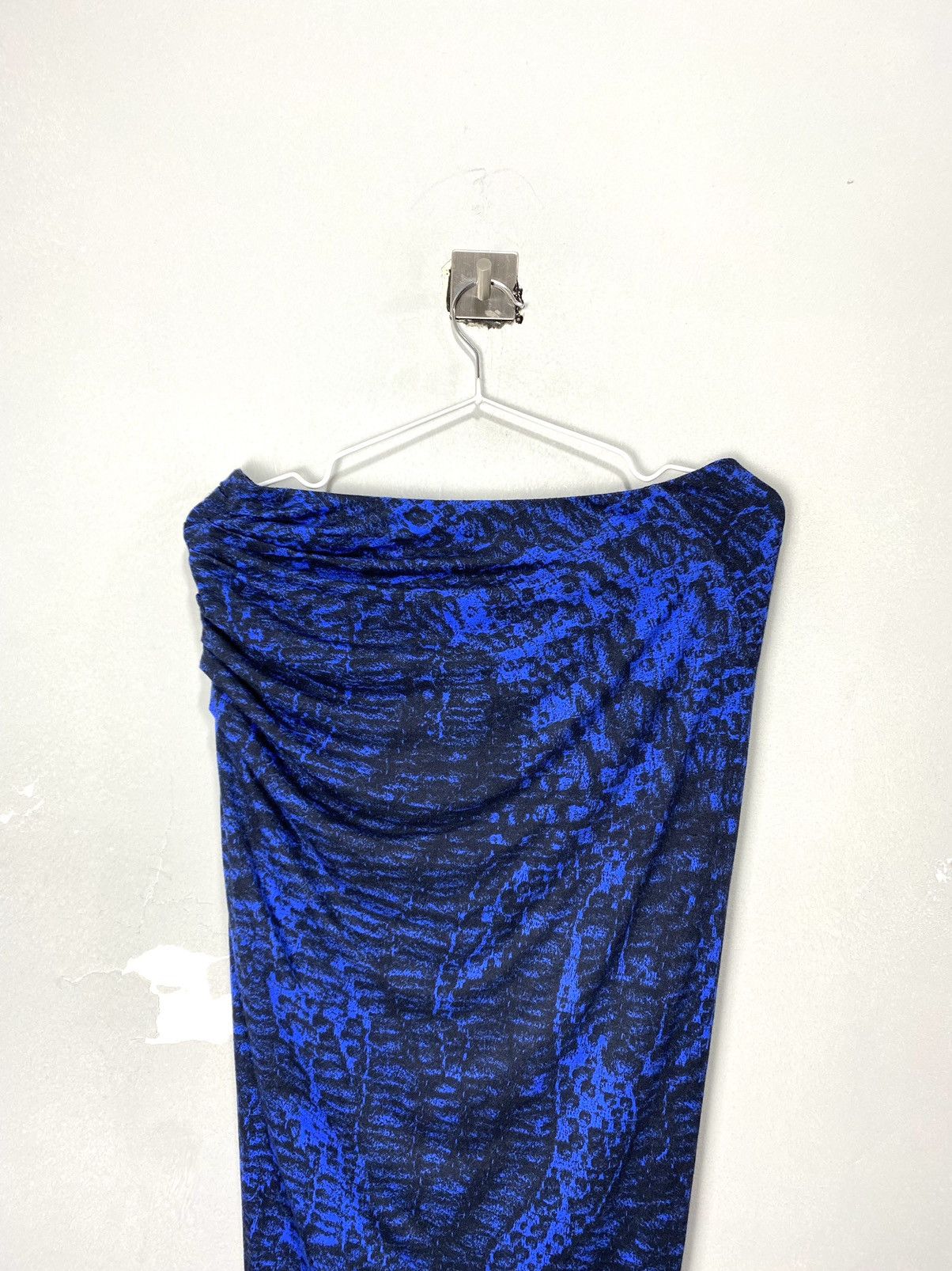 Helmut Lang Helmut Lang Black Blue Printed Skirt Dress Size S / US 4 / IT 40 - 10 Thumbnail