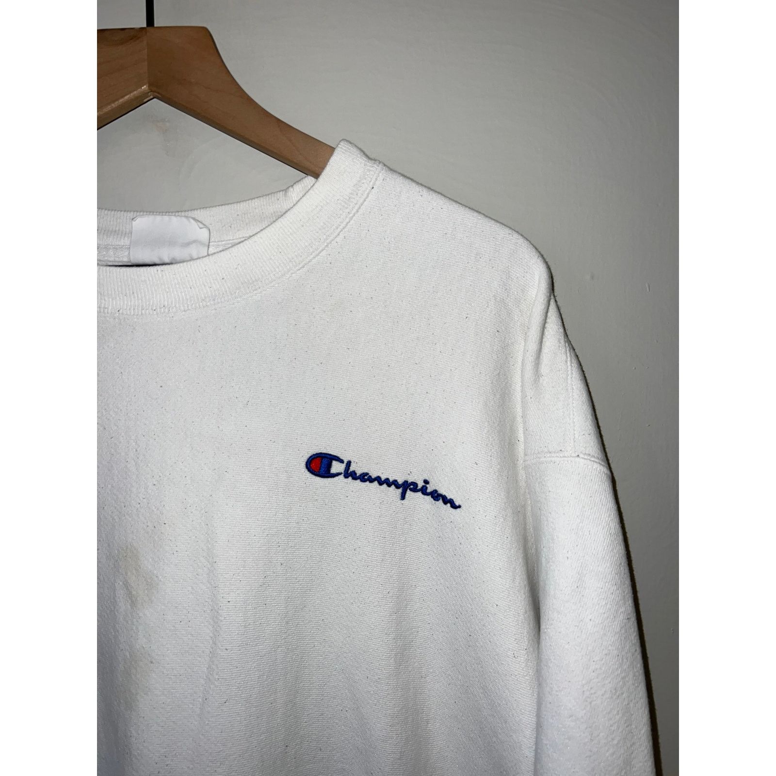 Champion Champion Reverse Weave Sweatshirt White Crewneck 2000s 3XL Size US XXL / EU 58 / 5 - 2 Thumbnail