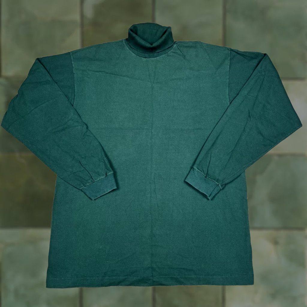 Vintage VINTAGE Northwest Territory Turtleneck Men Large Green 100% Cotton 90s Stretch Fit USA Shirt Men Size US L / EU 52-54 / 3 - 1 Thumbnail