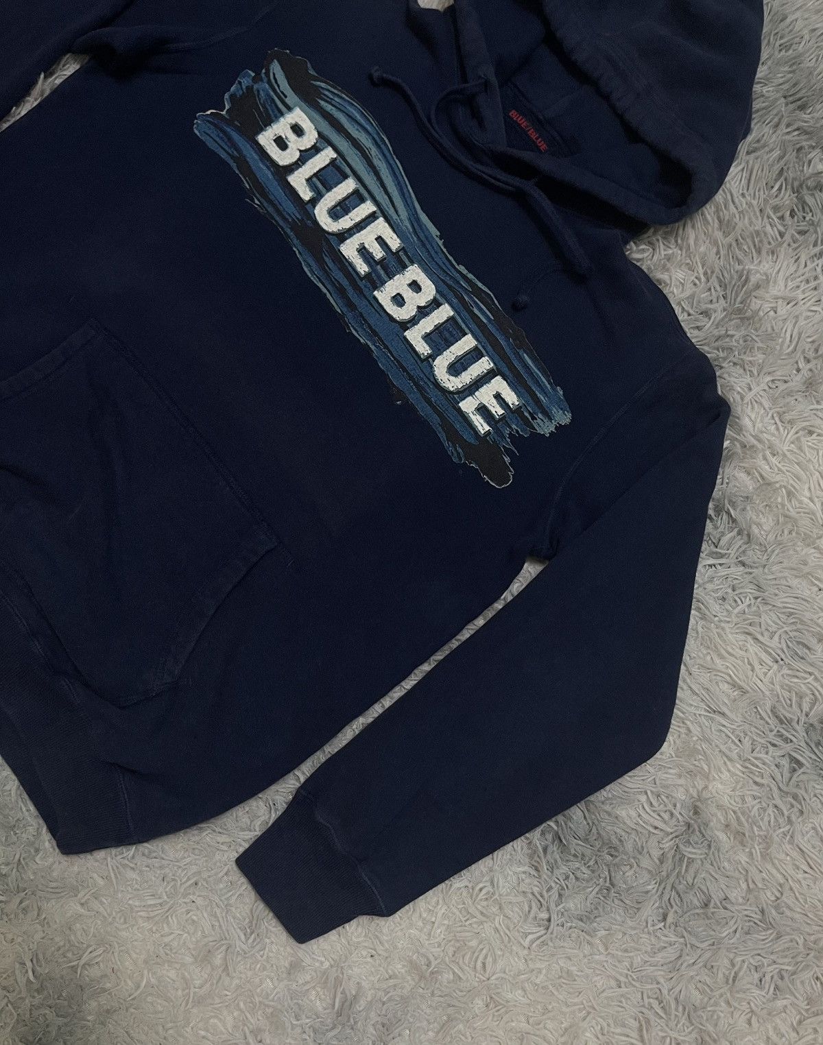 Blue Blue Japan 2000s BLUE BLUE JAPAN SPELL OUT HOODIE Size US M / EU 48-50 / 2 - 3 Thumbnail
