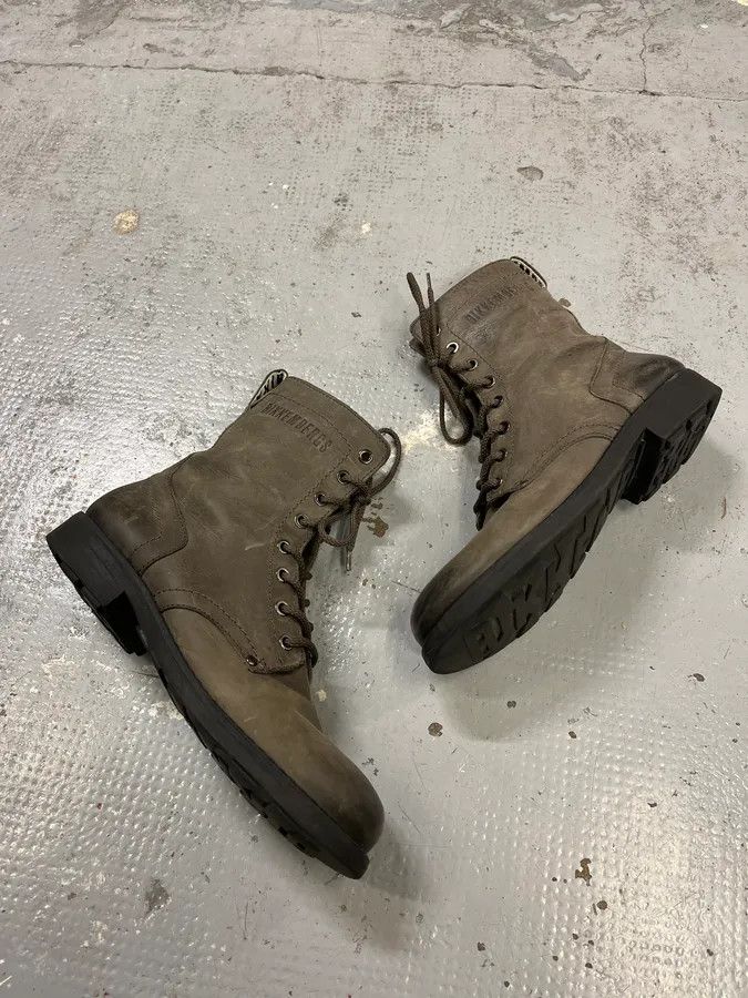 Dirk Bikkembergs 2000s Bikkembergs Grey Leather Lace-Up Boots Size US 7 / EU 40 - 2 Thumbnail