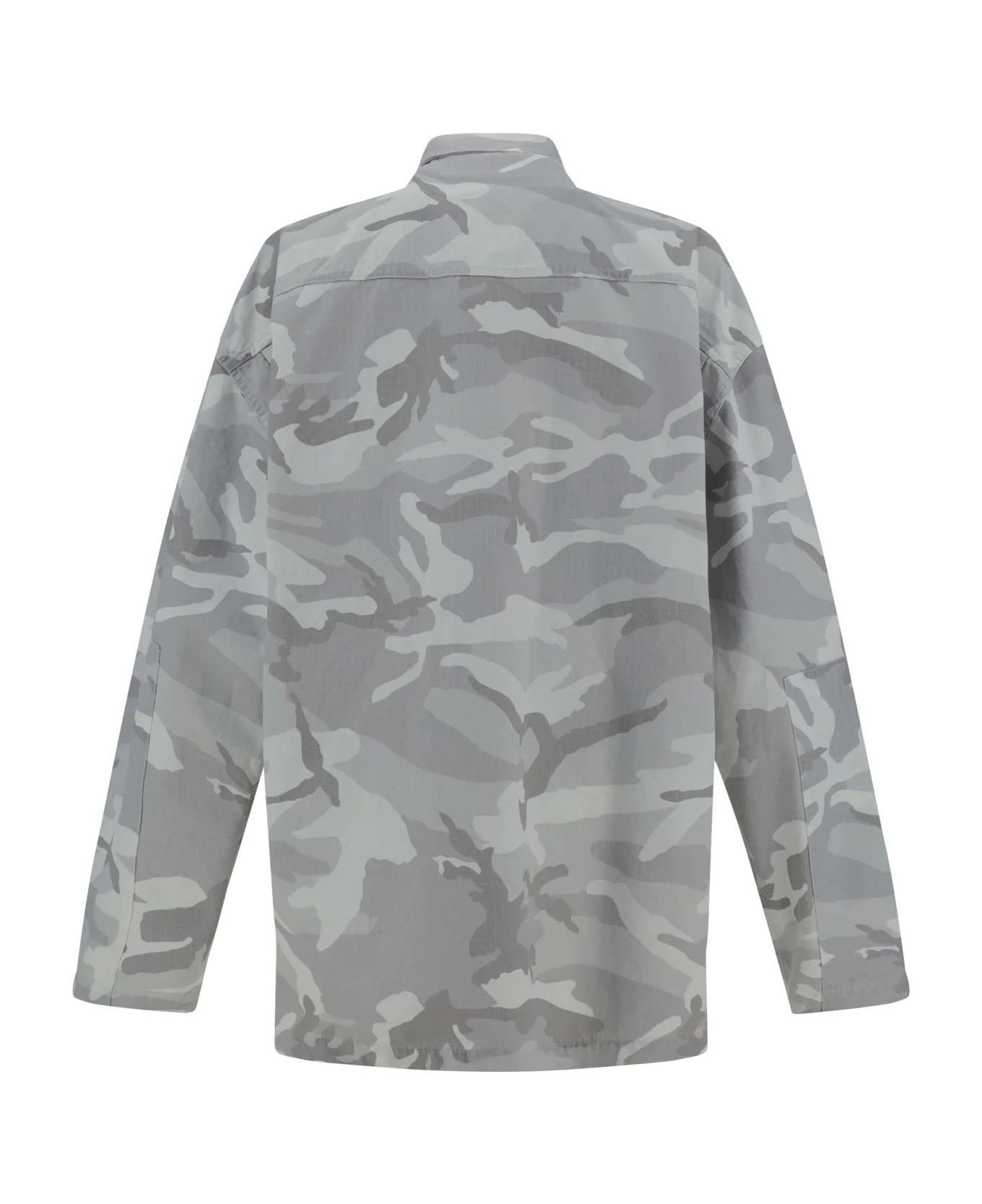 Balenciaga o1la1rc1a1225 Cargo Shirt in Light Grey Size US M / EU 48-50 / 2 - 2 Thumbnail