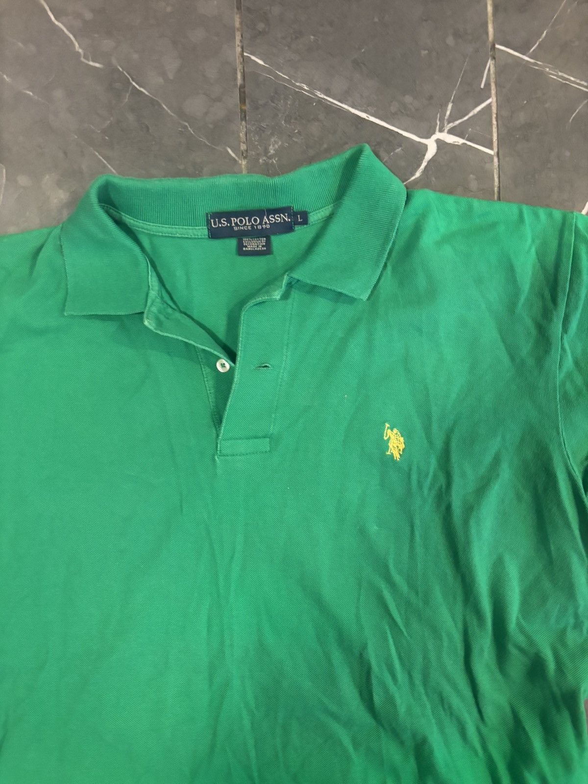 Polo Ralph Lauren Green with Yellow Stitching Polo Size US L / EU 52-54 / 3 - 1 Thumbnail
