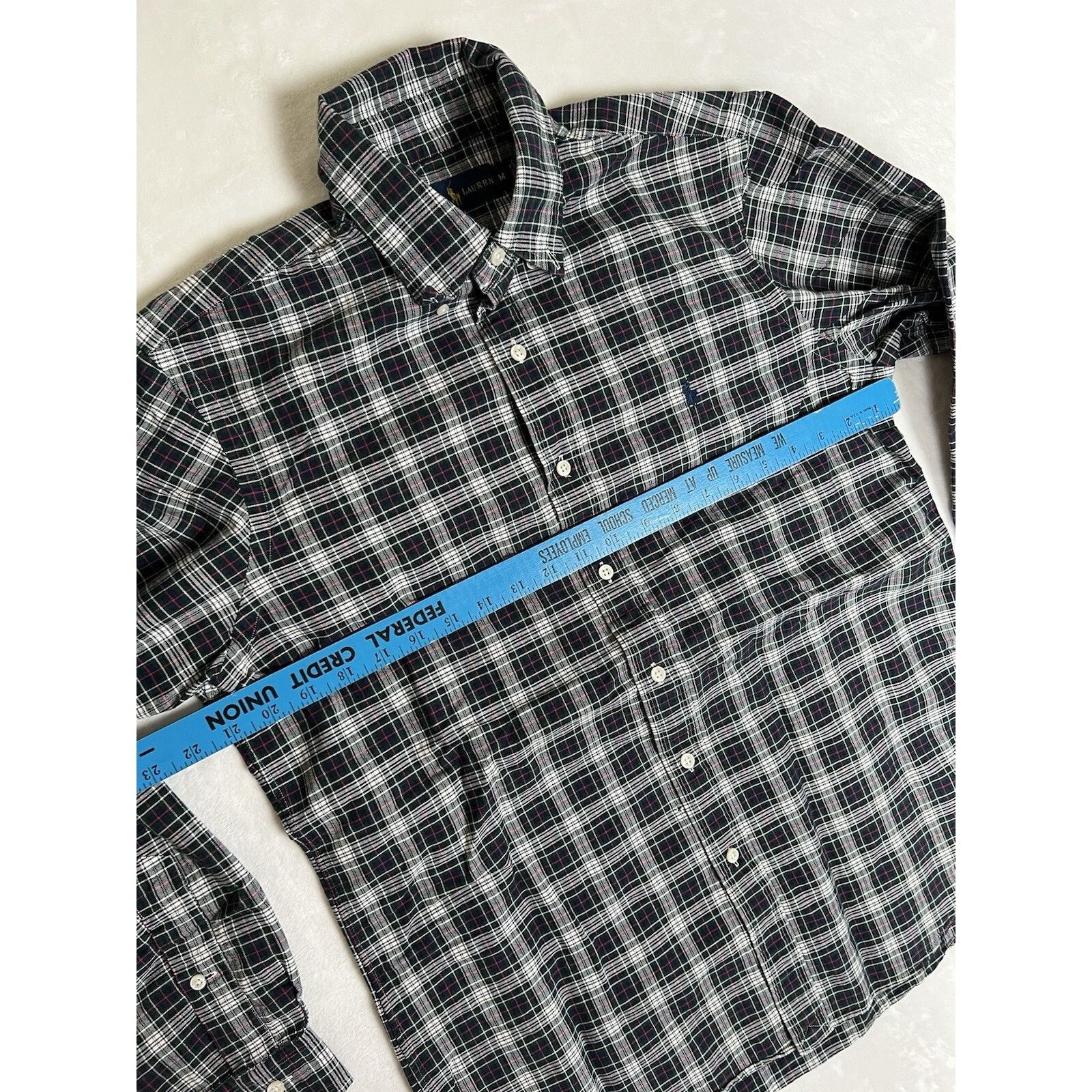 Polo Ralph Lauren Polo Ralph Lauren Long Sleeve Button Up Plaid Shirt Green Bl Size US M / EU 48-50 / 2 - 6 Thumbnail