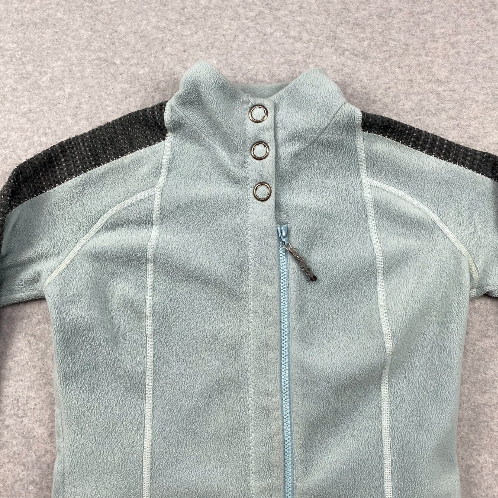 Prana prAna Full Zip Sweater Womens Small Blue Mock Neck Zip Pocket Fleece Button Zipper All Seasons Athleisure Size S / US 4 / IT 40 - 2 Thumbnail