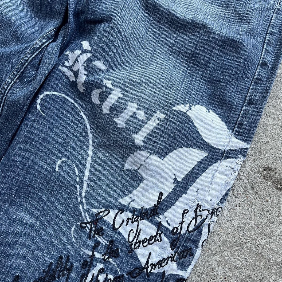 Karl Kani × Vintage Karl Kani 32x34 Vintage Y2K Big Logo Baggy Rap Denim Jeans Size US 32 / EU 48 - 5 Thumbnail
