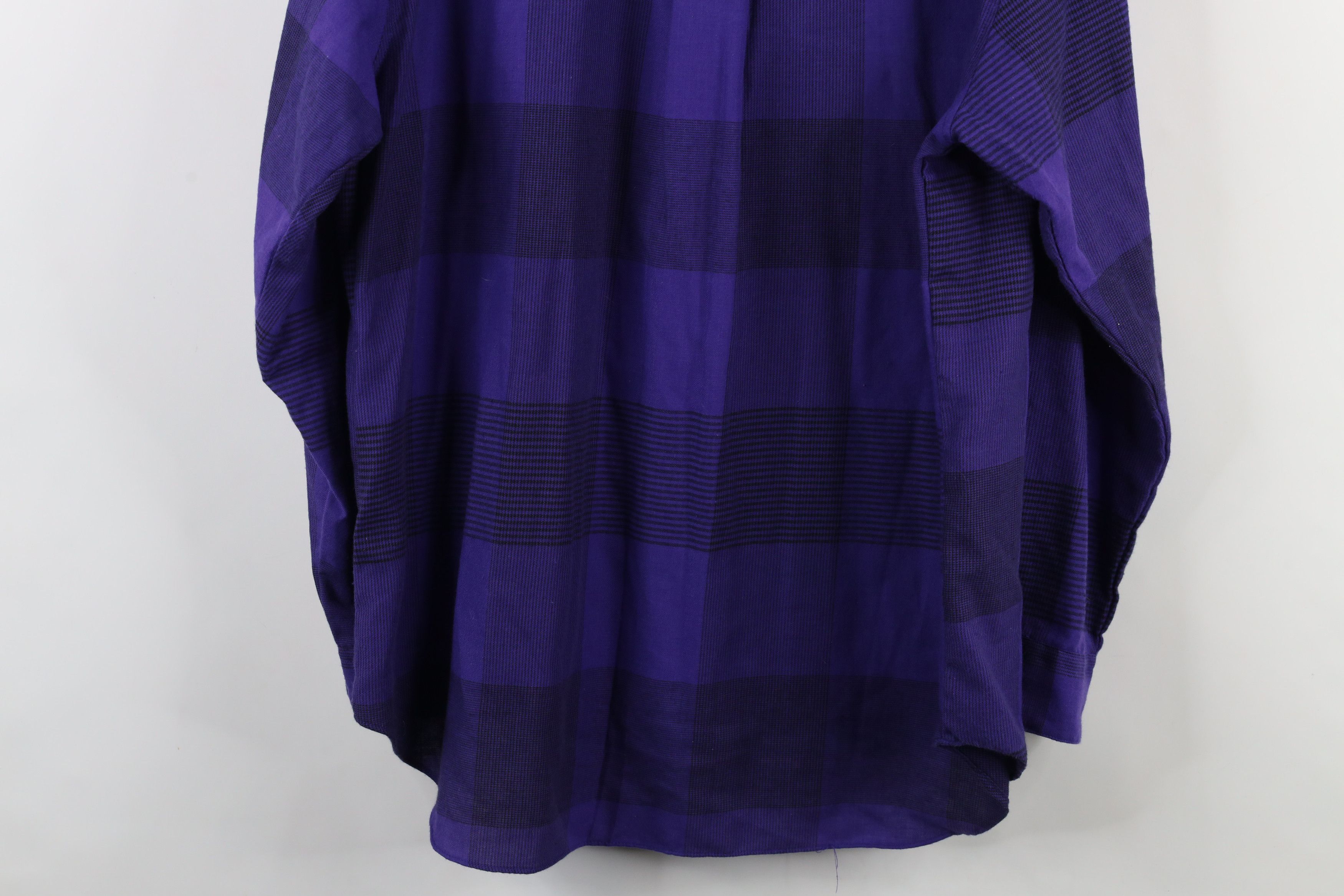Vintage Vintage 90s Streetwear Flannel Button Down Shirt Purple Size US XL / EU 56 / 4 - 15 Thumbnail