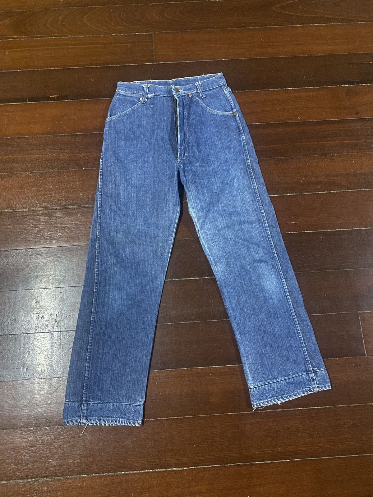 Vintage Vintage 40s 50’s Wrangler distressed rework Denim Pants Size US 28 / EU 44 - 1 Thumbnail