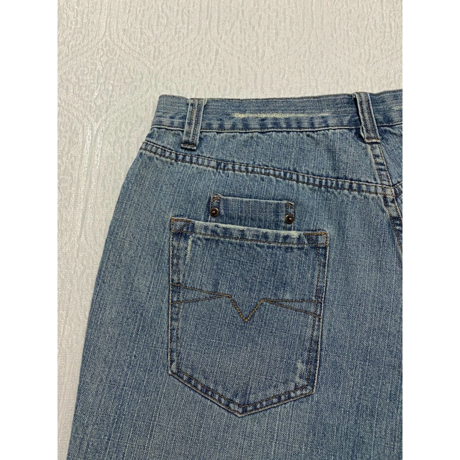 Vintage Rampage Jeans Bootcut Womens Size 36 Blue Mid Rise Distressed (Regular) 31 Inseam Denim 100% Cotton Logo Pocket Spring Summer Fall Winter Womens Size 25" / US 0 / IT 36 - 7 Thumbnail