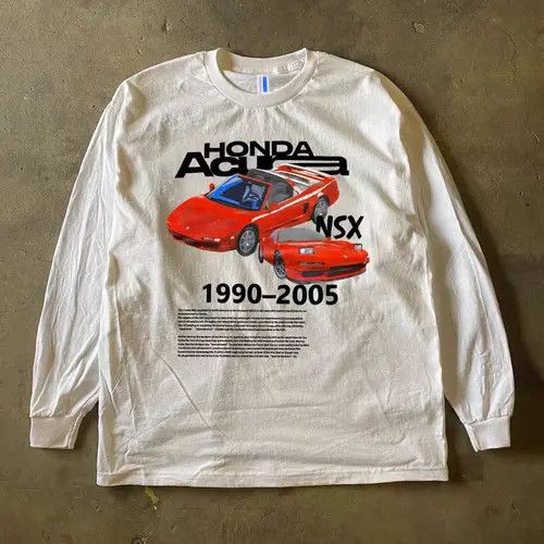 Japanese Brand × Vintage Casual washed retro car pattern long sleeve t-shirt Size US L / EU 52-54 / 3 - 1 Thumbnail