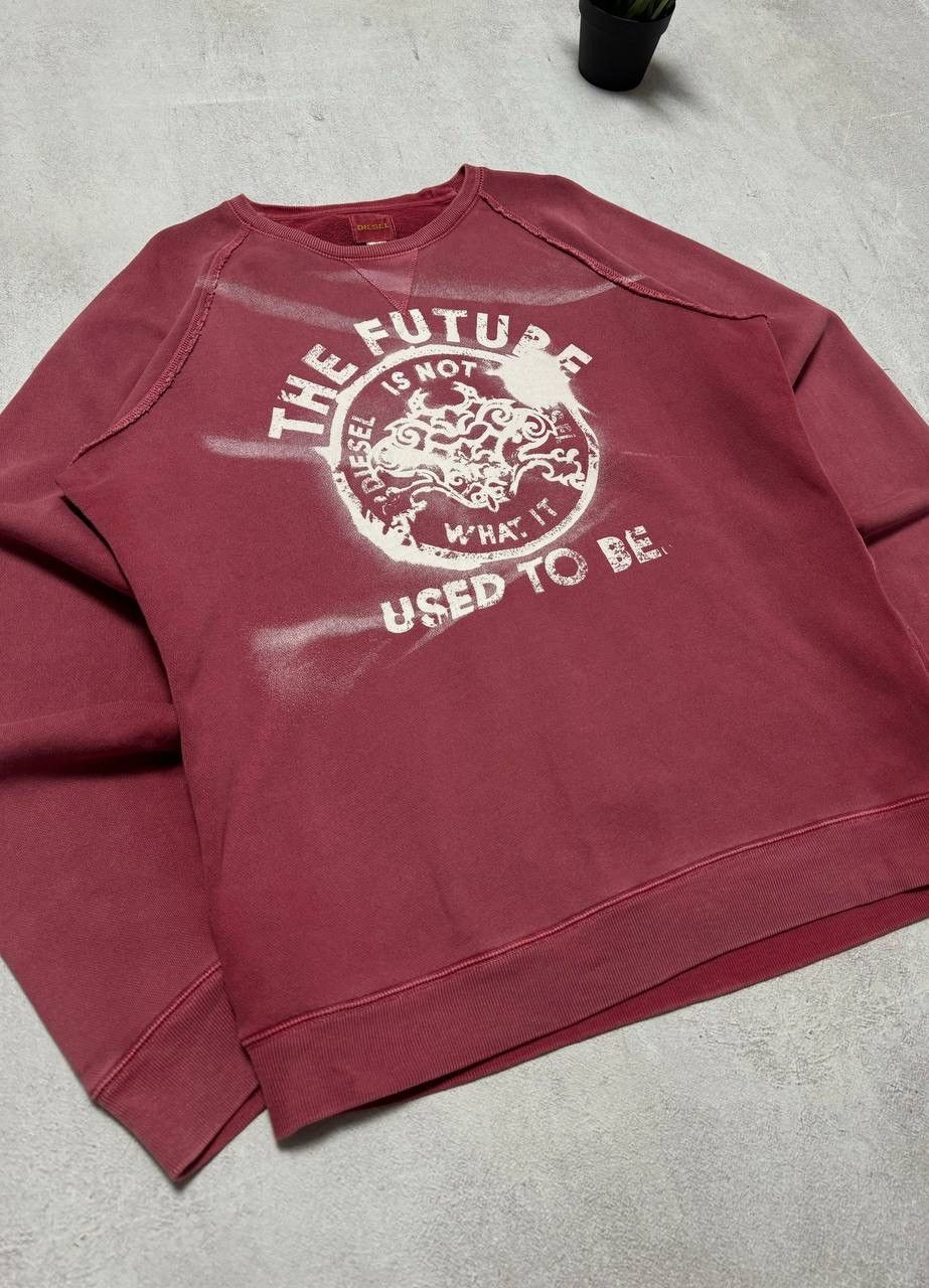 Diesel × Vintage Vintage Diesel Sweatshirt Big Logo Baggy Japanese Y2K 90s Size US XL / EU 56 / 4 - 2 Thumbnail