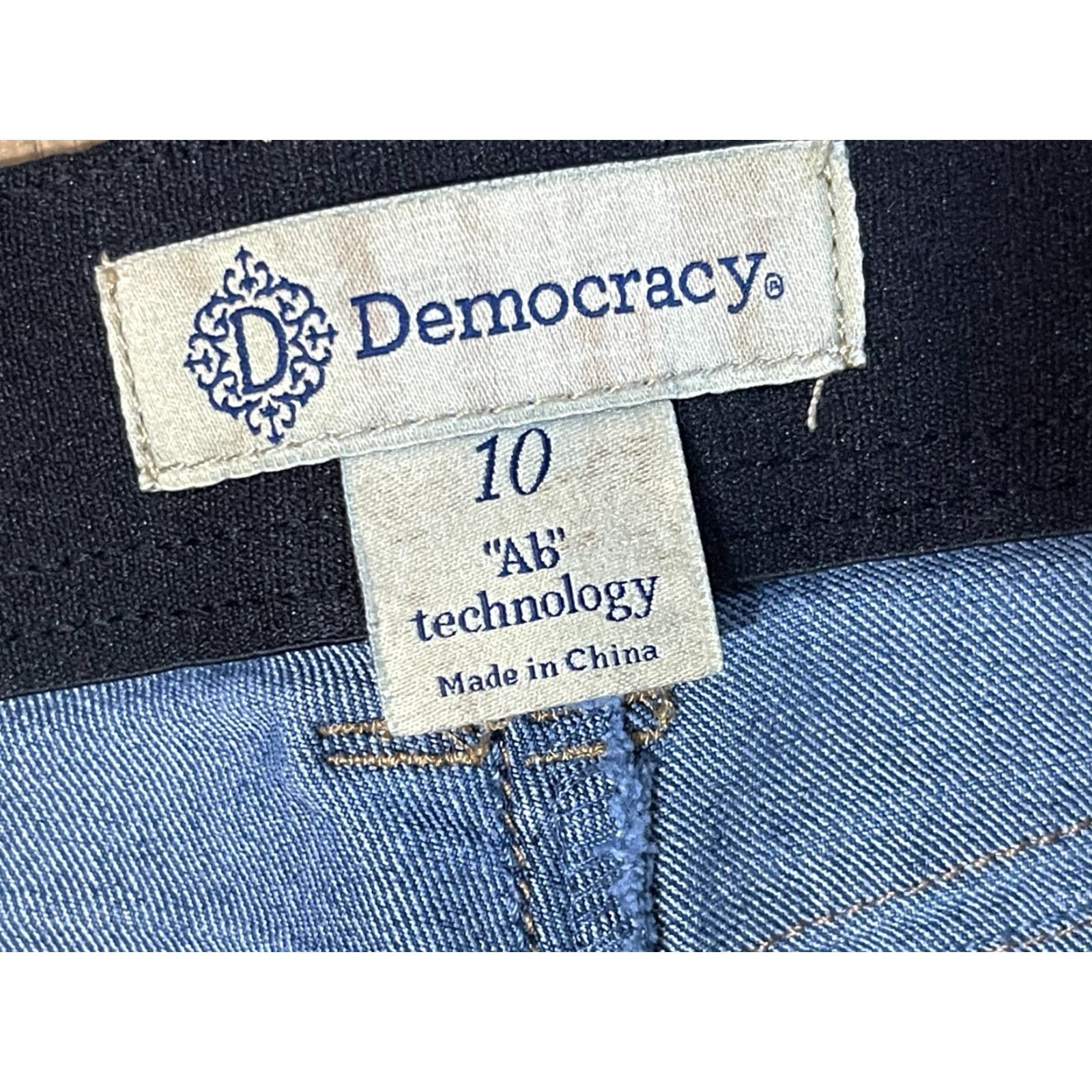 Vintage Democracy Jeans, Women's Jeans, Blue, Denim, Skinny, Pockets, Size 10, Regular, 32 in Waist, 27 in Inseam, Ab Technology, Medium Wash, Non- N/A Size 32" / US 10 / IT 46 - 7 Thumbnail