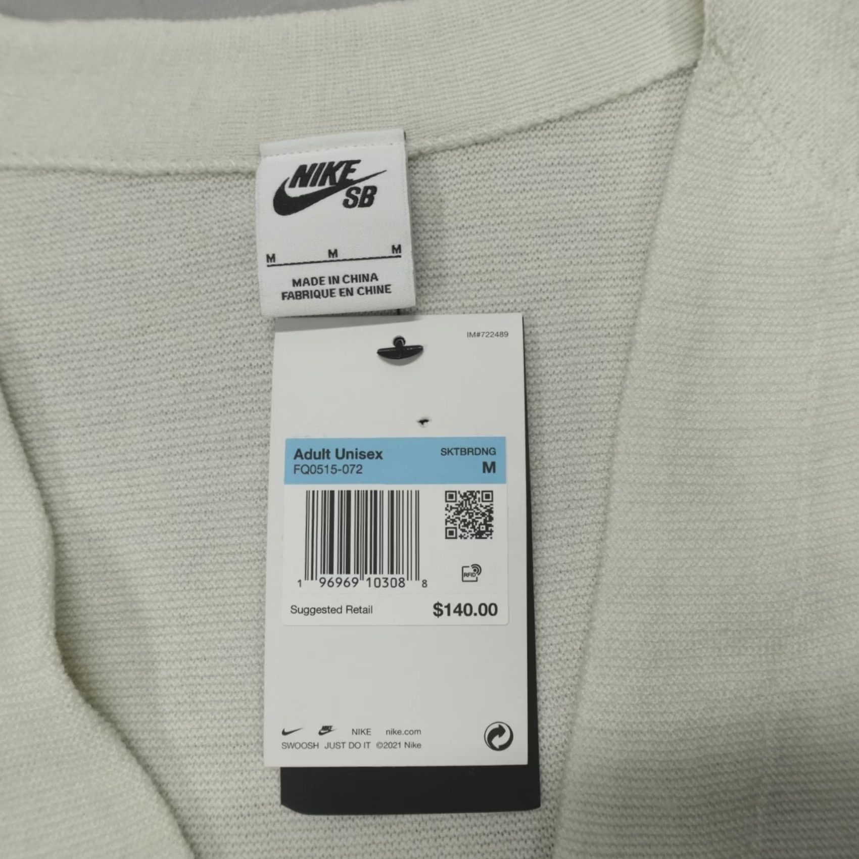 Nike Nike SB Skate Wool Cardigan Unisex Loose Fit Size M Ivory Sweater Size US M / EU 48-50 / 2 - 4 Thumbnail