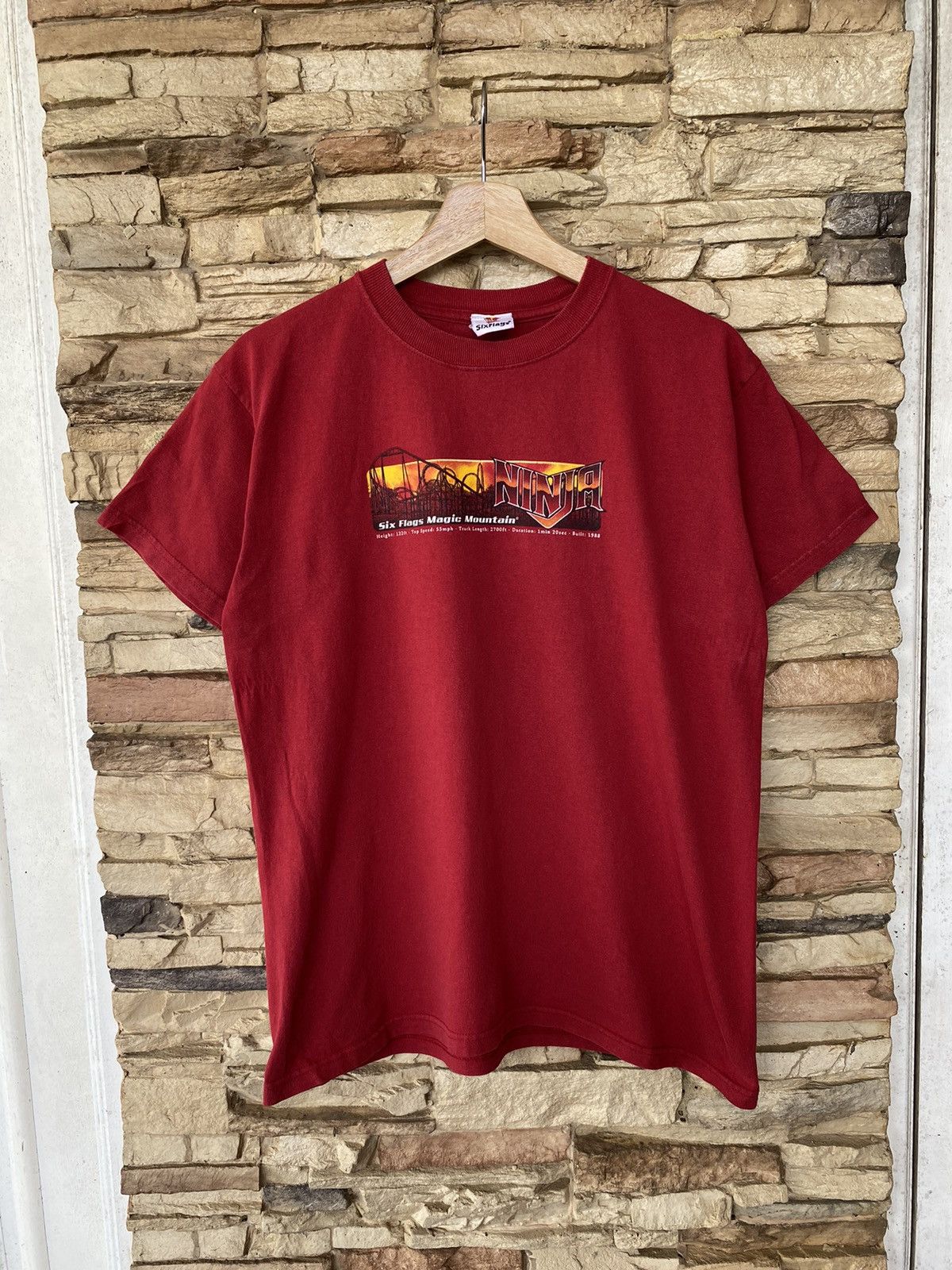 Vintage Vintage 90s Ninja Six Flags Magic Mountain Tees Size US M / EU 48-50 / 2 - 1 Thumbnail
