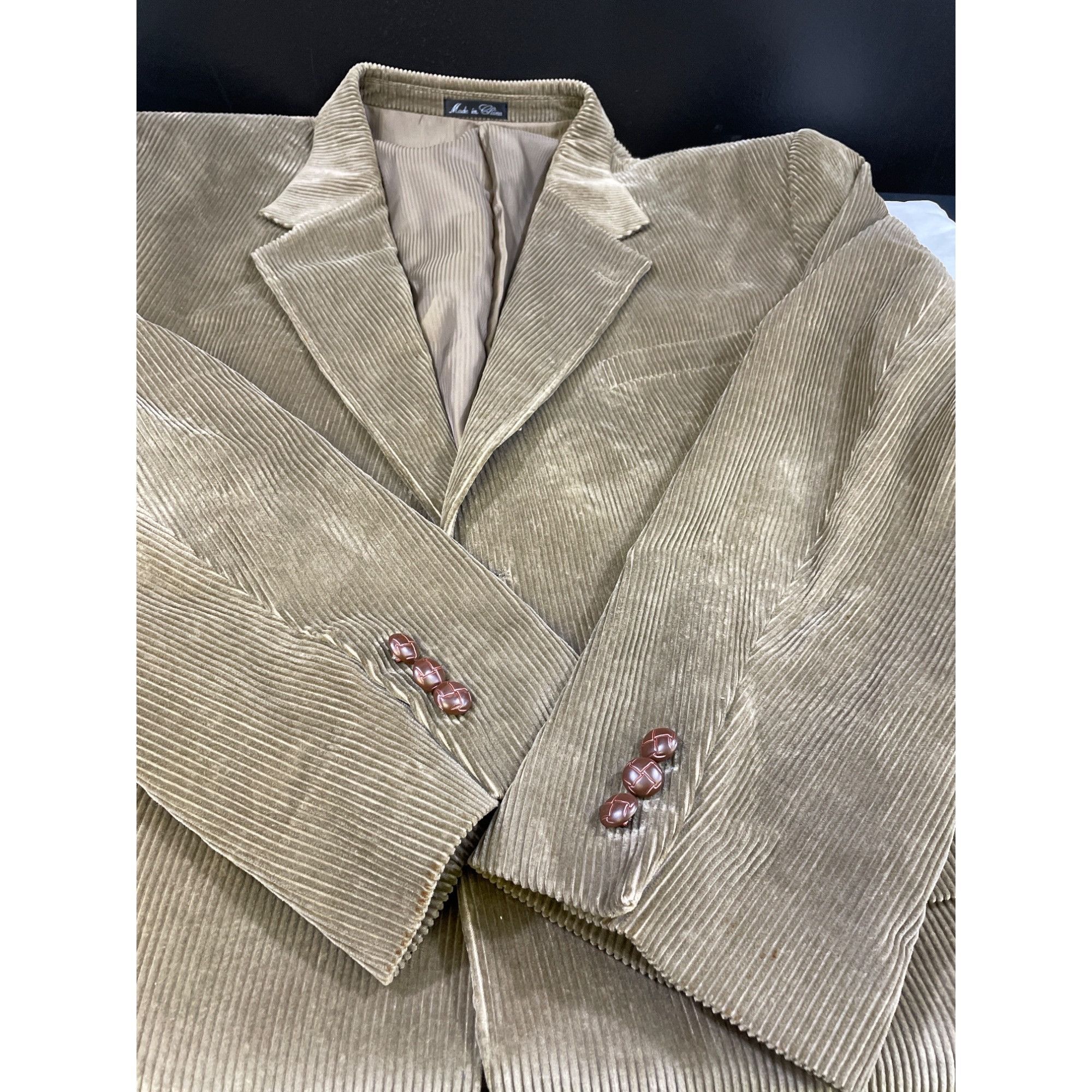 Other Monsieur Adolfo Men's Tan Corduroy Blazer / Sports Coat Size Size 42S - 5 Thumbnail