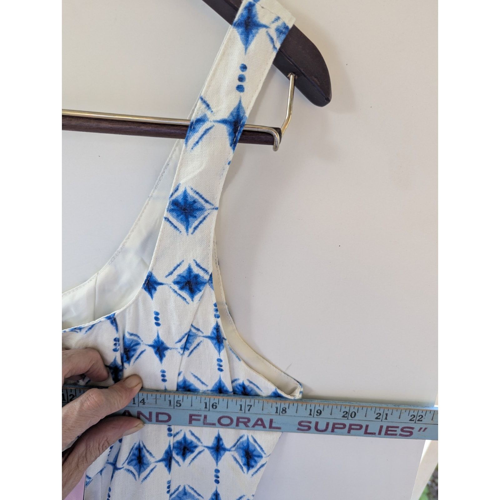 & Other Stories Avec Les Filled Linen Blend Dress Blue White sz L New $165 Size L / US 10 / IT 46 - 3 Thumbnail