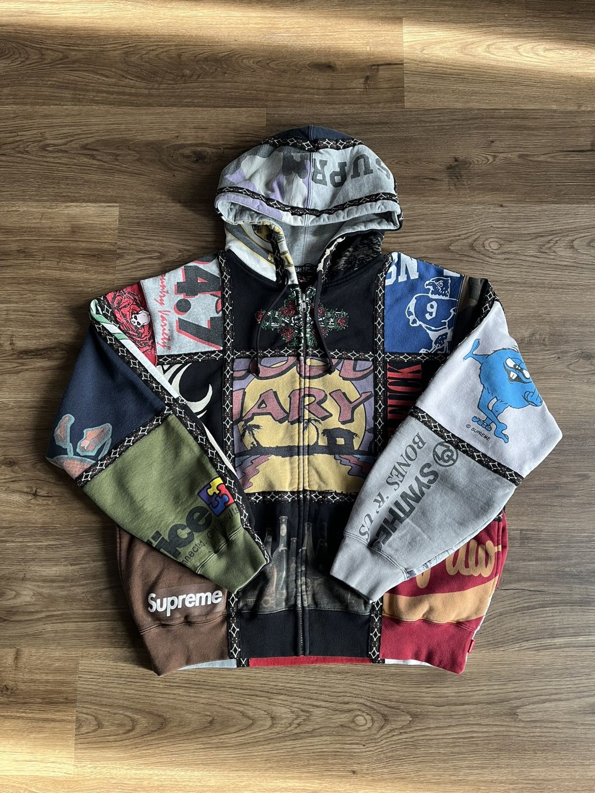 Number (N)ine × Supreme Supreme Number Nine Patchwork Zip Up