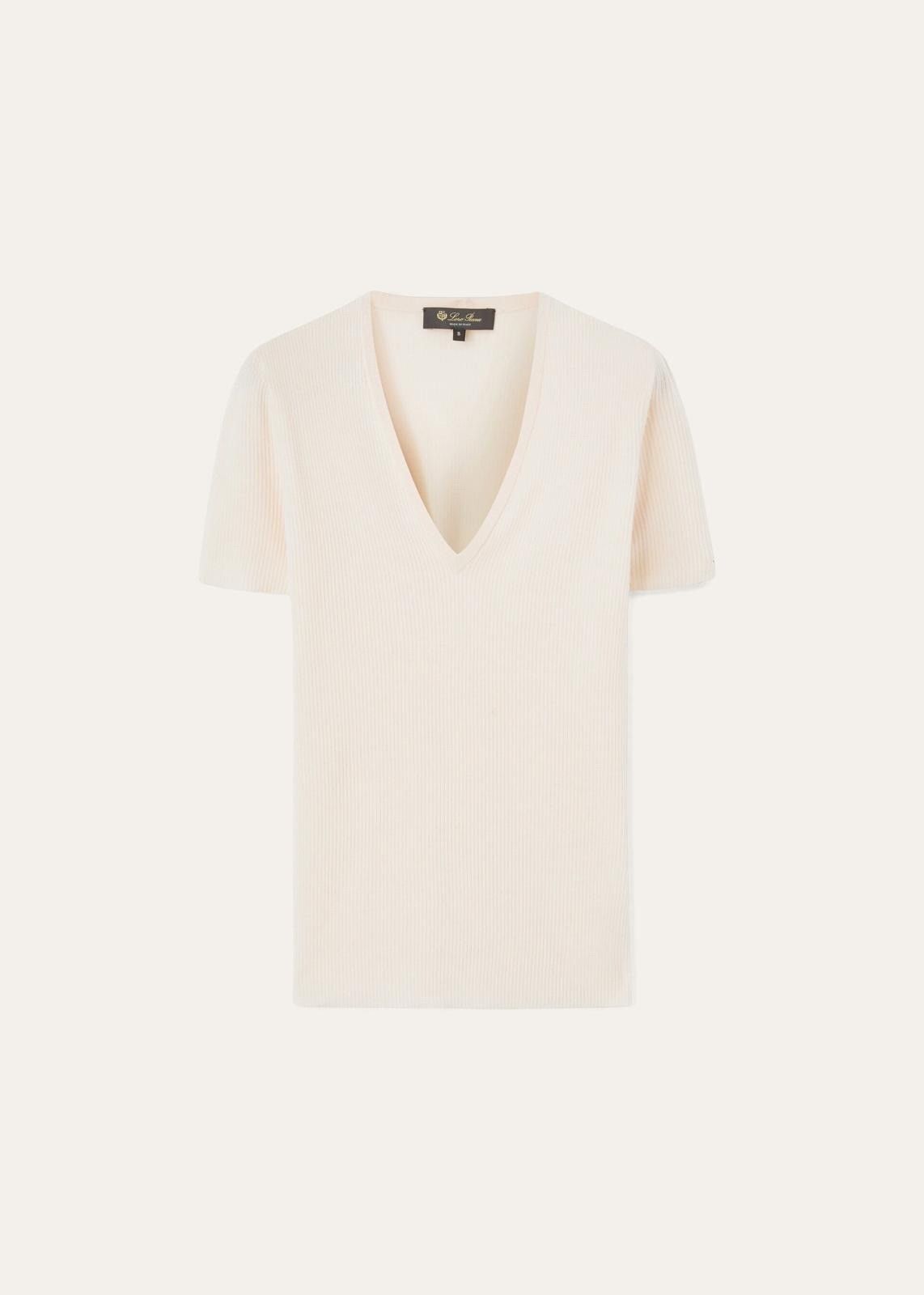 Loro Piana o1srvl11e0824 Taupo V-Neck Sweater in Light Pink Size M / US 6-8 / IT 42-44 - 1 Thumbnail