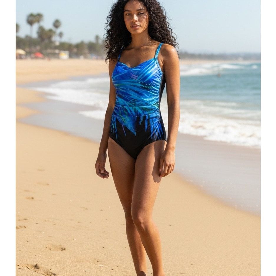 Other Eomenie NWT Blue & White Swimsuit Sz Large Adjustable Strap Size ONE SIZE - 1 Thumbnail