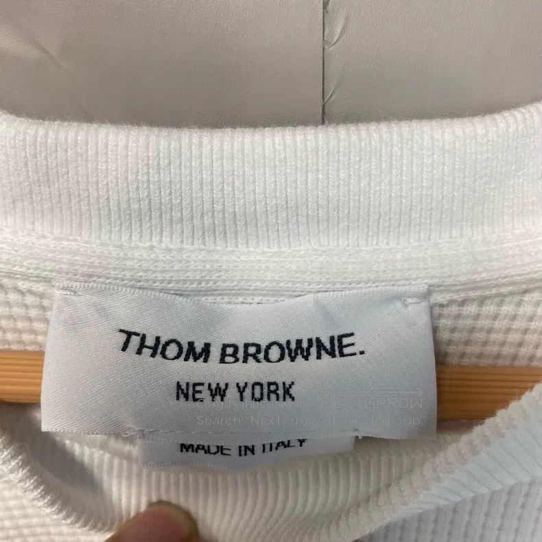 Thom Browne Thom Browne White waffle hoodie Size US L / EU 52-54 / 3 - 3 Thumbnail