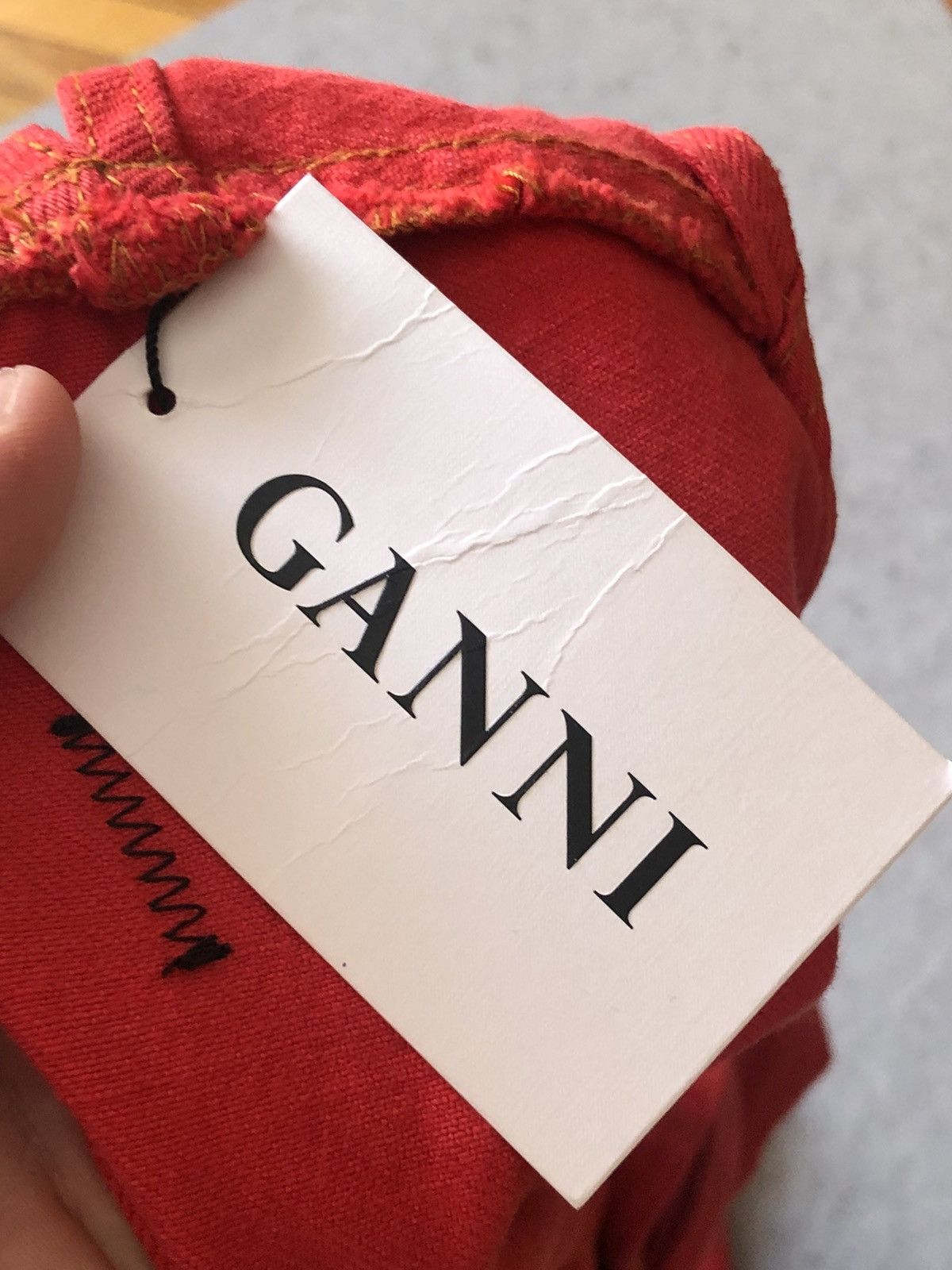 Designer × Ganni NWT GANNI RED DENIM OVERALLS Size 26" / US 2 / IT 38 - 10 Thumbnail