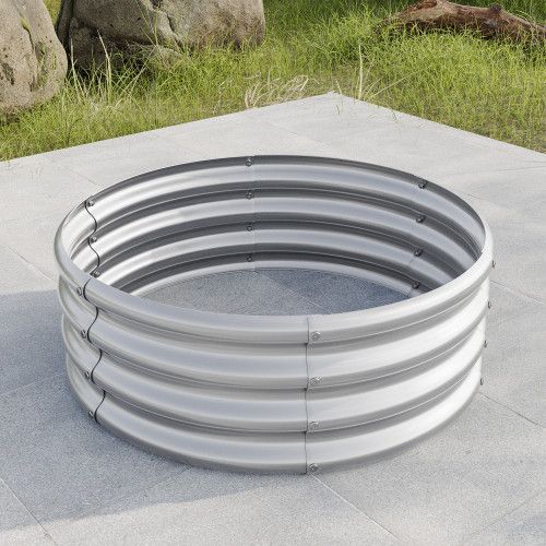 Designer × Homemade 32.08*11.4" Tall Round Raised Garedn Bed, Metal Raised Beds Size US L / EU 52-54 / 3 - 7 Thumbnail