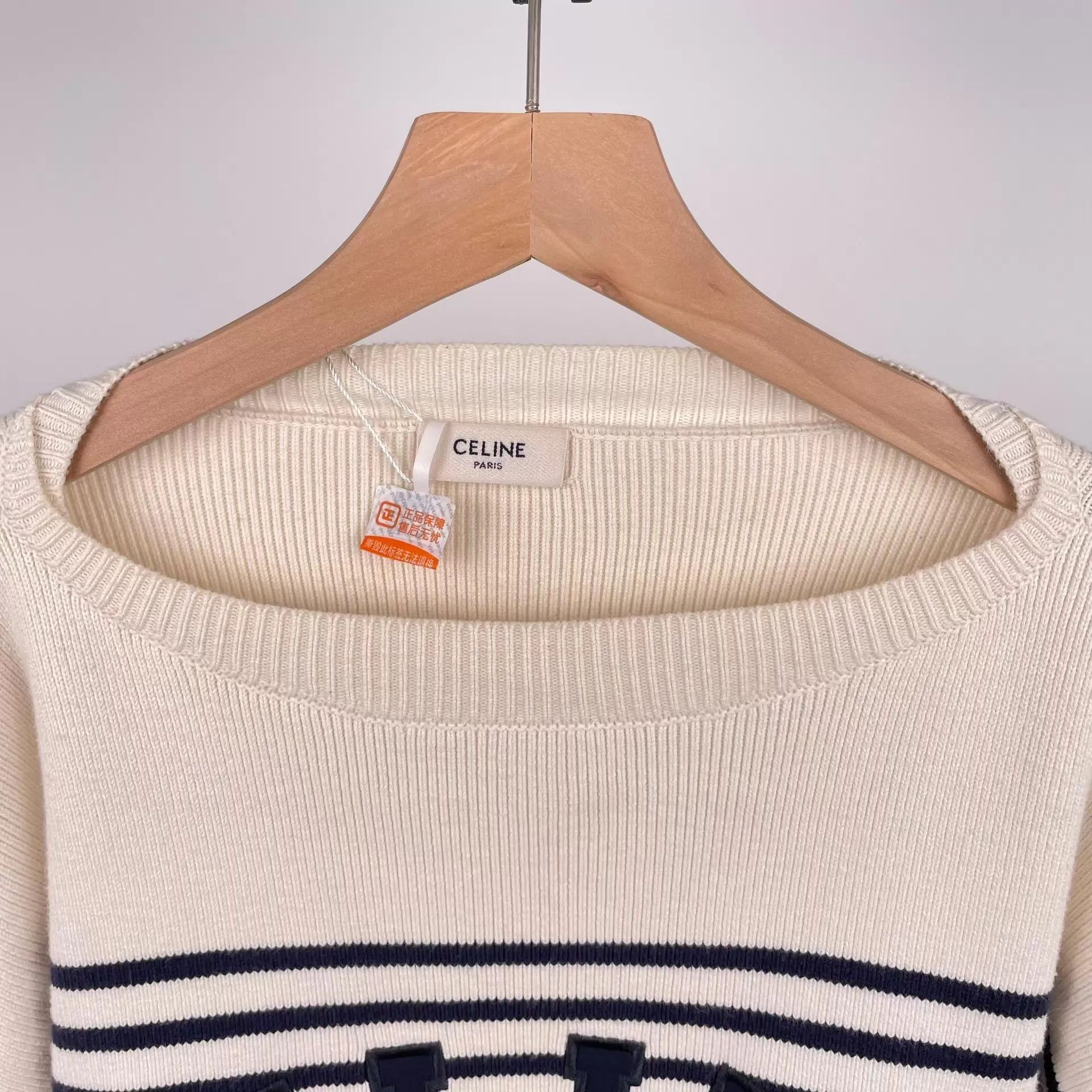 Celine Celine Black and White Striped Sweater S Size S / US 4 / IT 40 - 8 Thumbnail