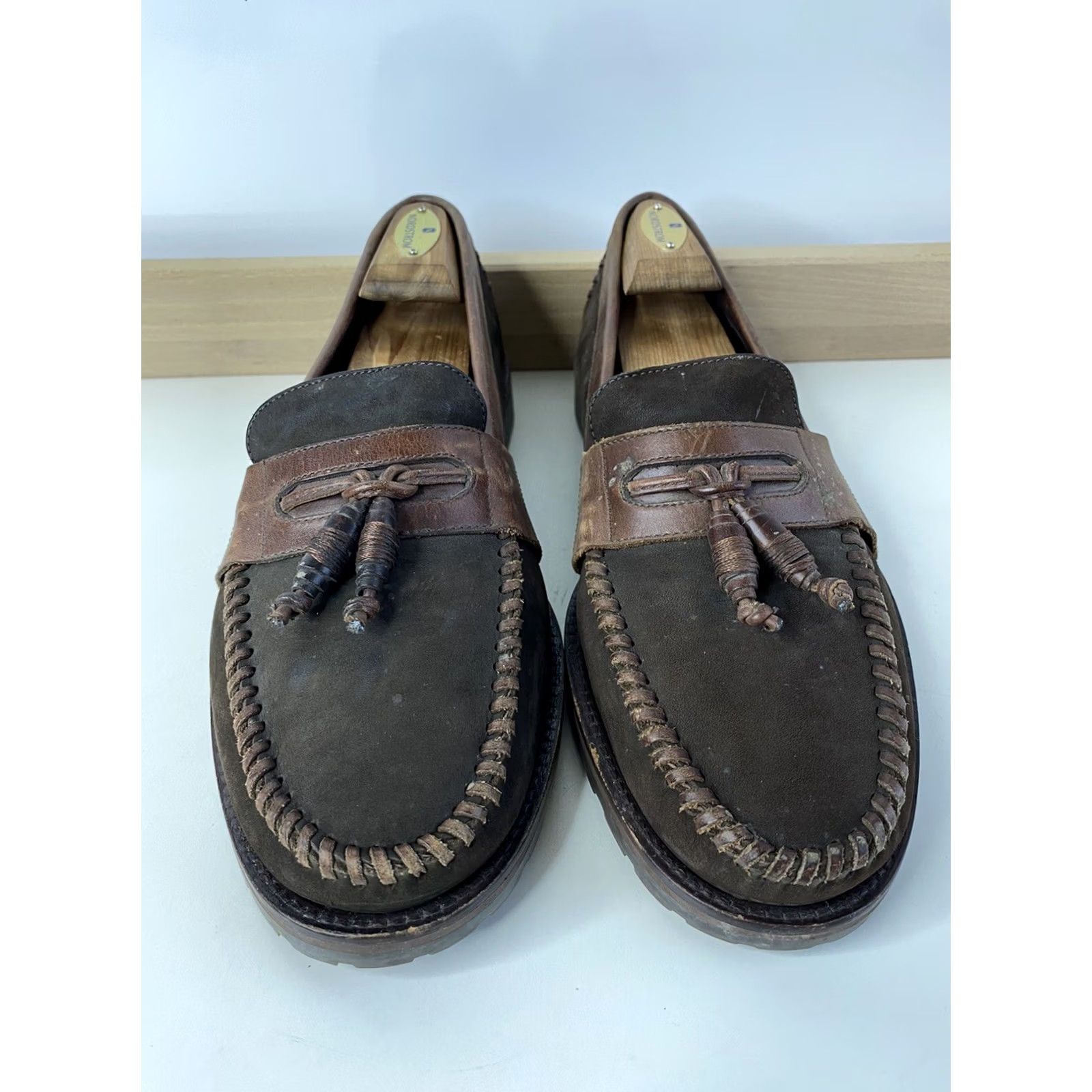 Penn HS Trask Penny Leather Tassel Loafers Dress Men US 11 Brown Tasseled Shoes Size US 11 / EU 44 - 3 Thumbnail