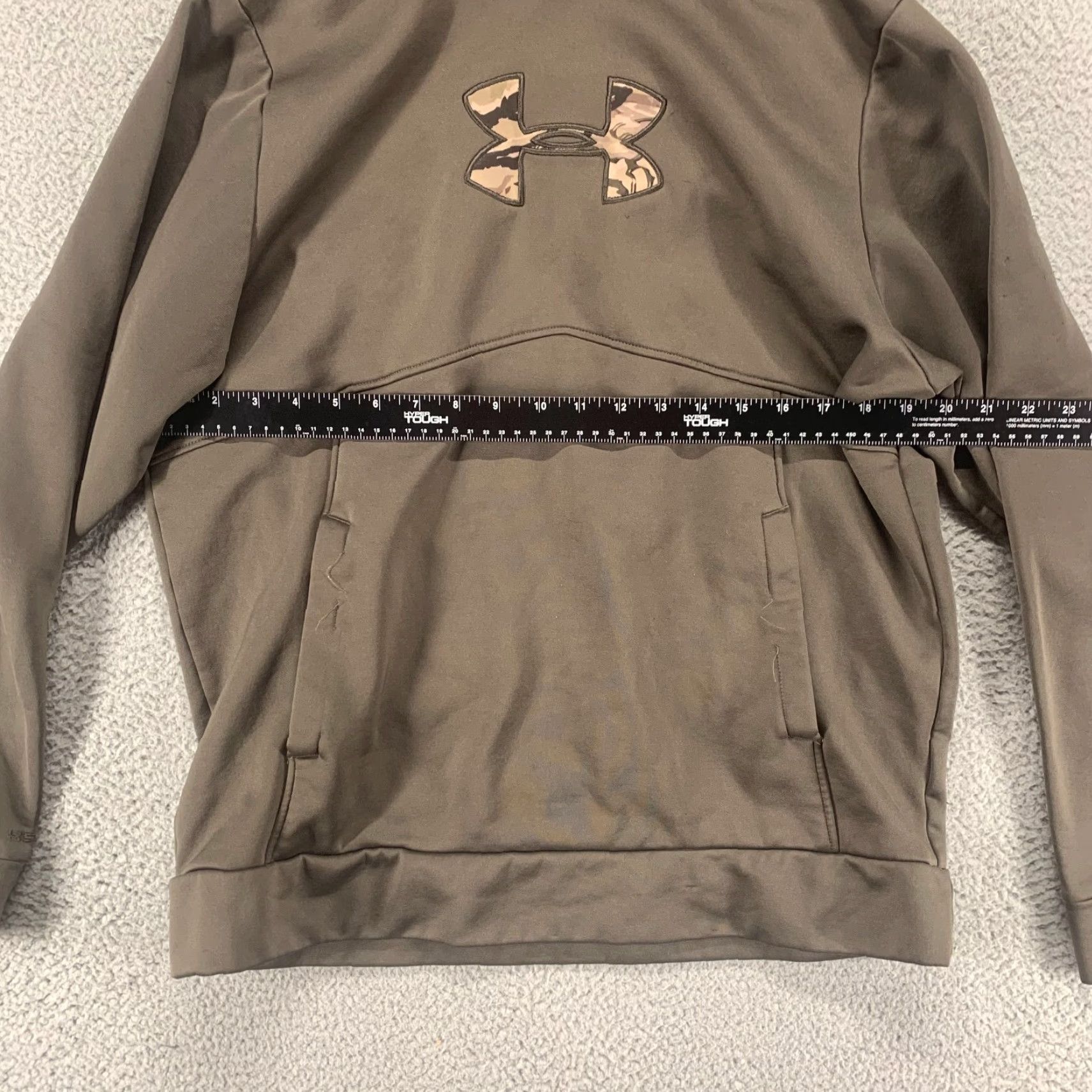 Under Armour Under Armour Hoodie Mens Medium Gray Pullover Pocket Sweatshirt Active Logo Size US M / EU 48-50 / 2 - 7 Thumbnail