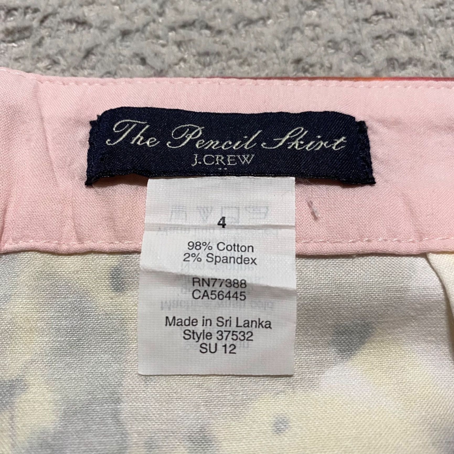 J.Crew J. Crew Womens sz 4 Skirt Multicolor Floral Straight Pencil Colorful Artsy Size 27" / US 4 / IT 40 - 3 Thumbnail
