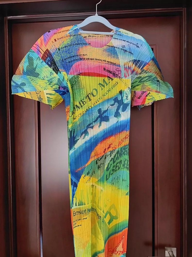 Issey Miyake Issey Miyake size:3 Yellow and blue space traveler dress Size S / US 4 / IT 40 - 8 Thumbnail