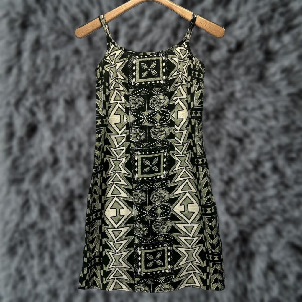 Hilo Hattie Hilo Hattie Green Tropical Floral Tank Mini Dress Women's Size 6 Square Neck Size M / US 6-8 / IT 42-44 - 1 Thumbnail