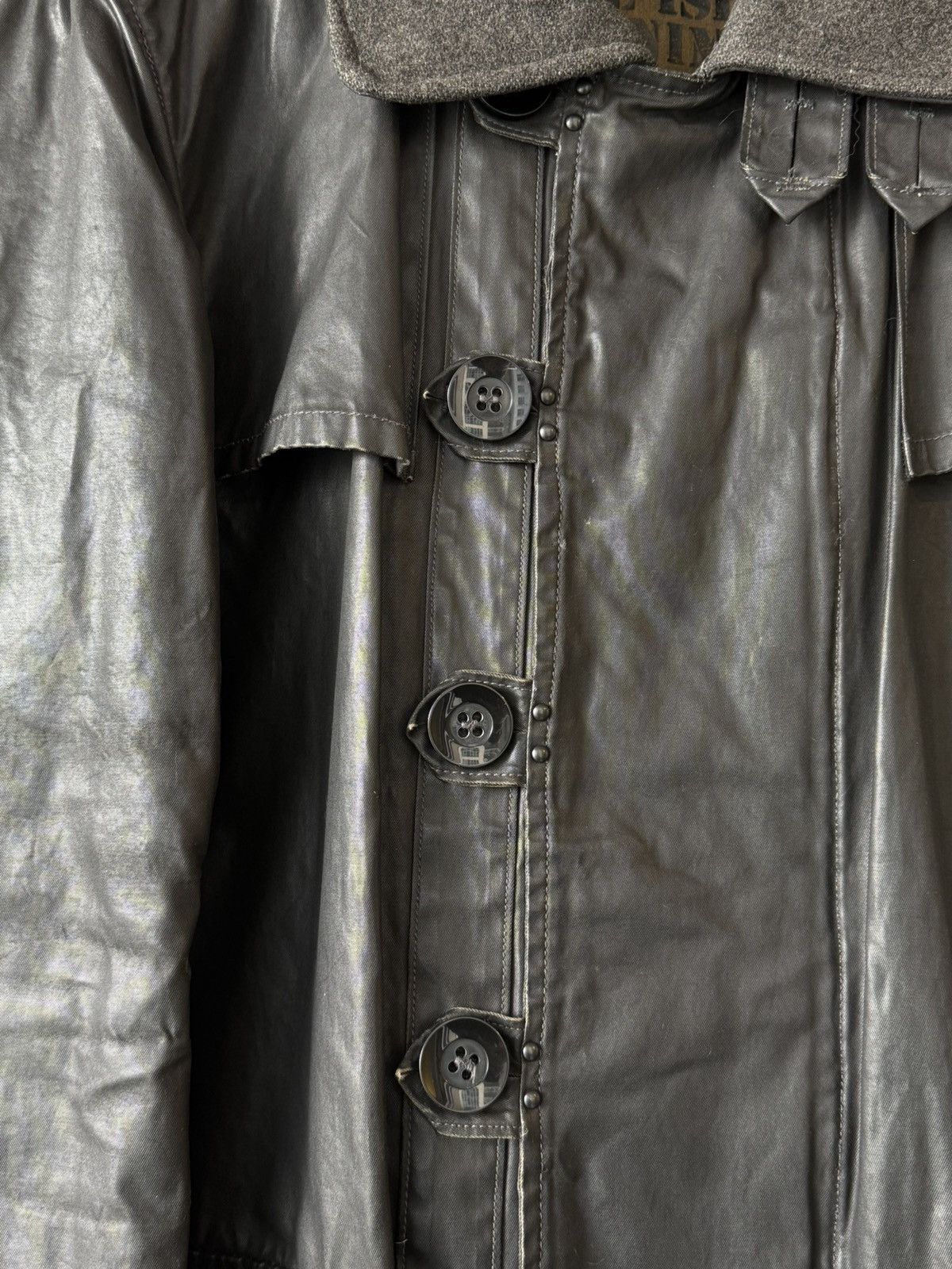 C.P. Company × Massimo Osti × Stone Island Stone island 2008 denims series waxed trench coat Size US XXL / EU 58 / 5 - 4 Thumbnail