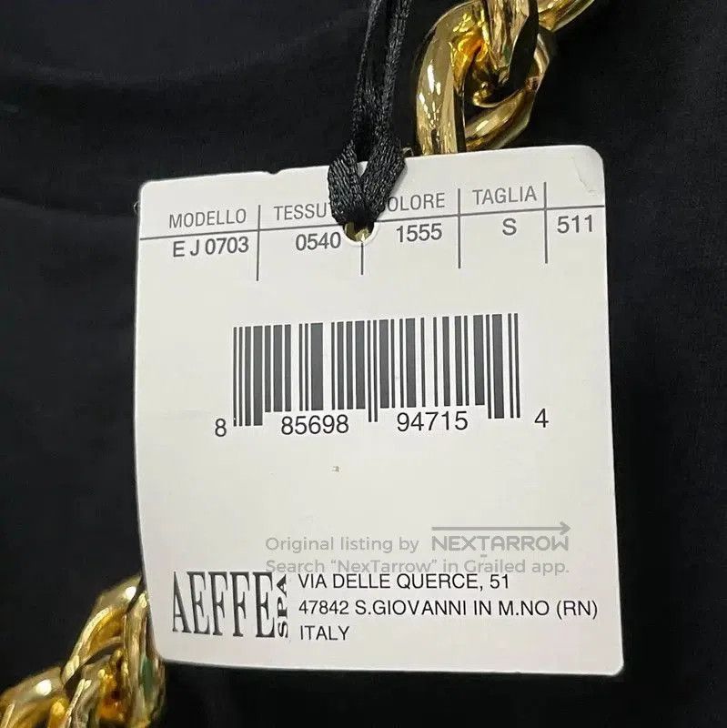 Moschino Moschino Black Cotton Chain Short Sleeve T-Shirt . Size US S / EU 44-46 / 1 - 8 Thumbnail