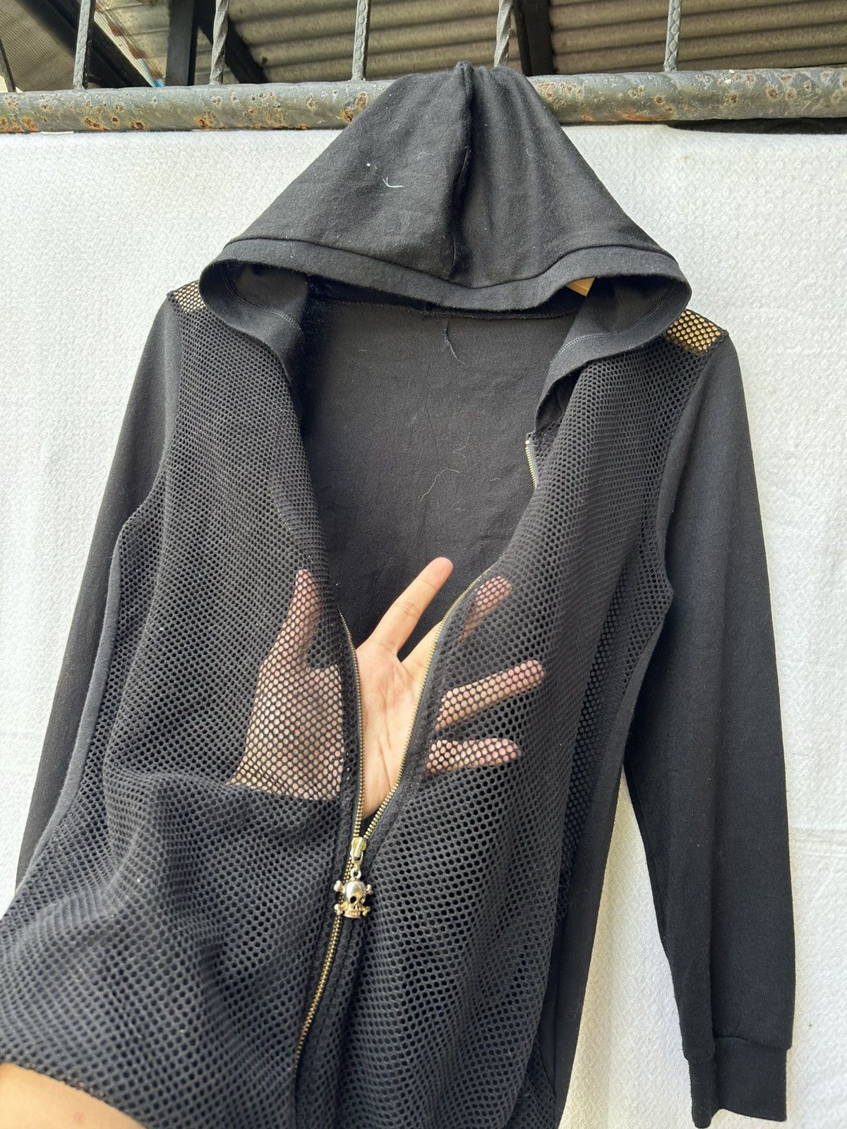 Hysteric Glamour × If Six Was Nine × Japanese Brand Vampire Issue Of Beach Skull Hoodie Open Fishnet Size US M / EU 48-50 / 2 - 6 Thumbnail